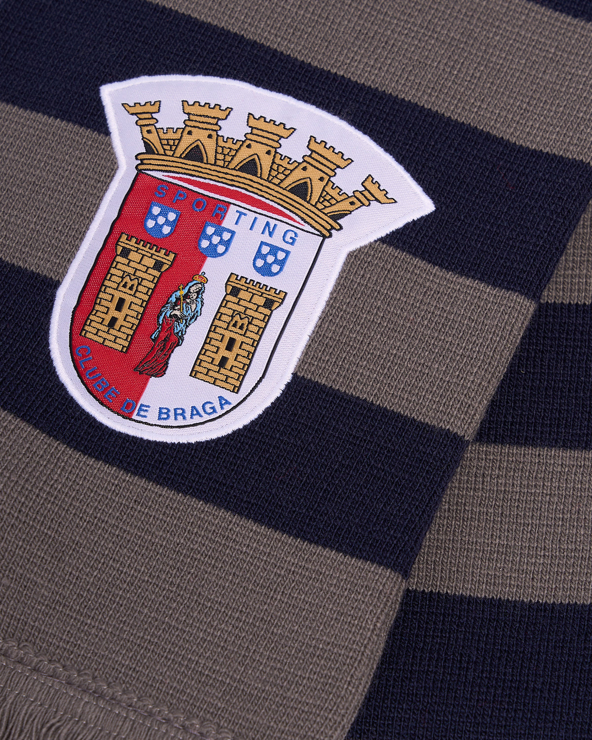 Scarf SC Braga Knitted Stripes Blue and Grey