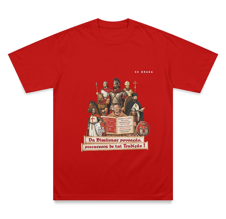 T-shirt SC Braga Tifo Frente Adulto Vermelha
