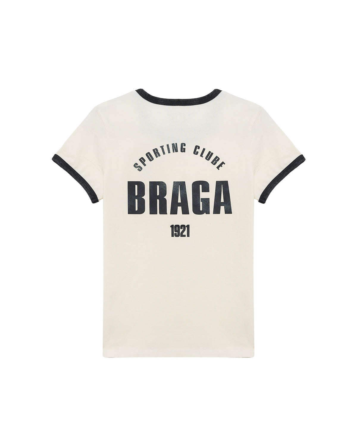 T-shirt SC Braga Vintage Senhora Branco e Preto