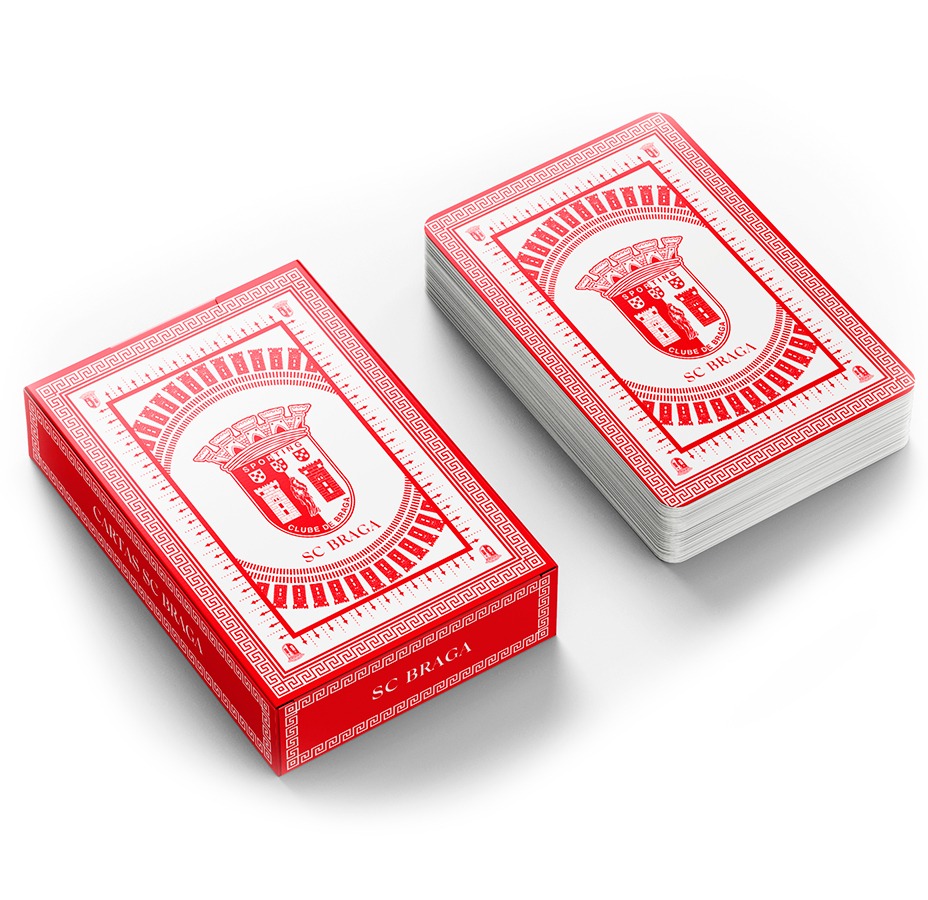 SC Braga Red Playing Cards