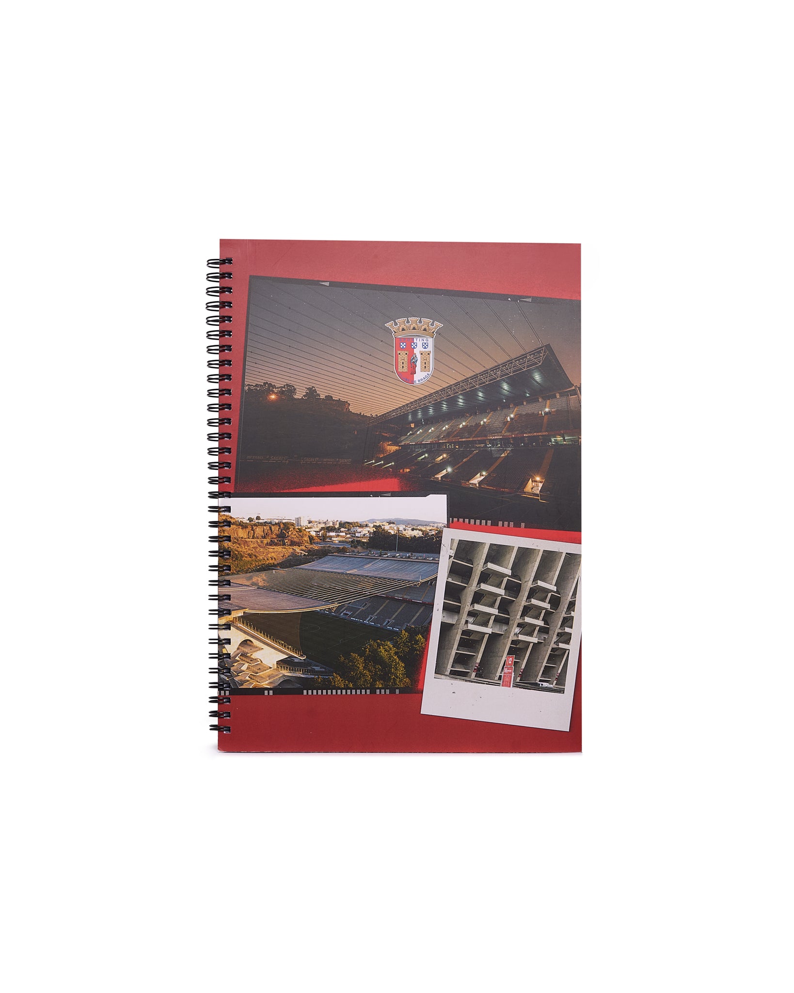 SC Braga Red Stadium Grid Notebook