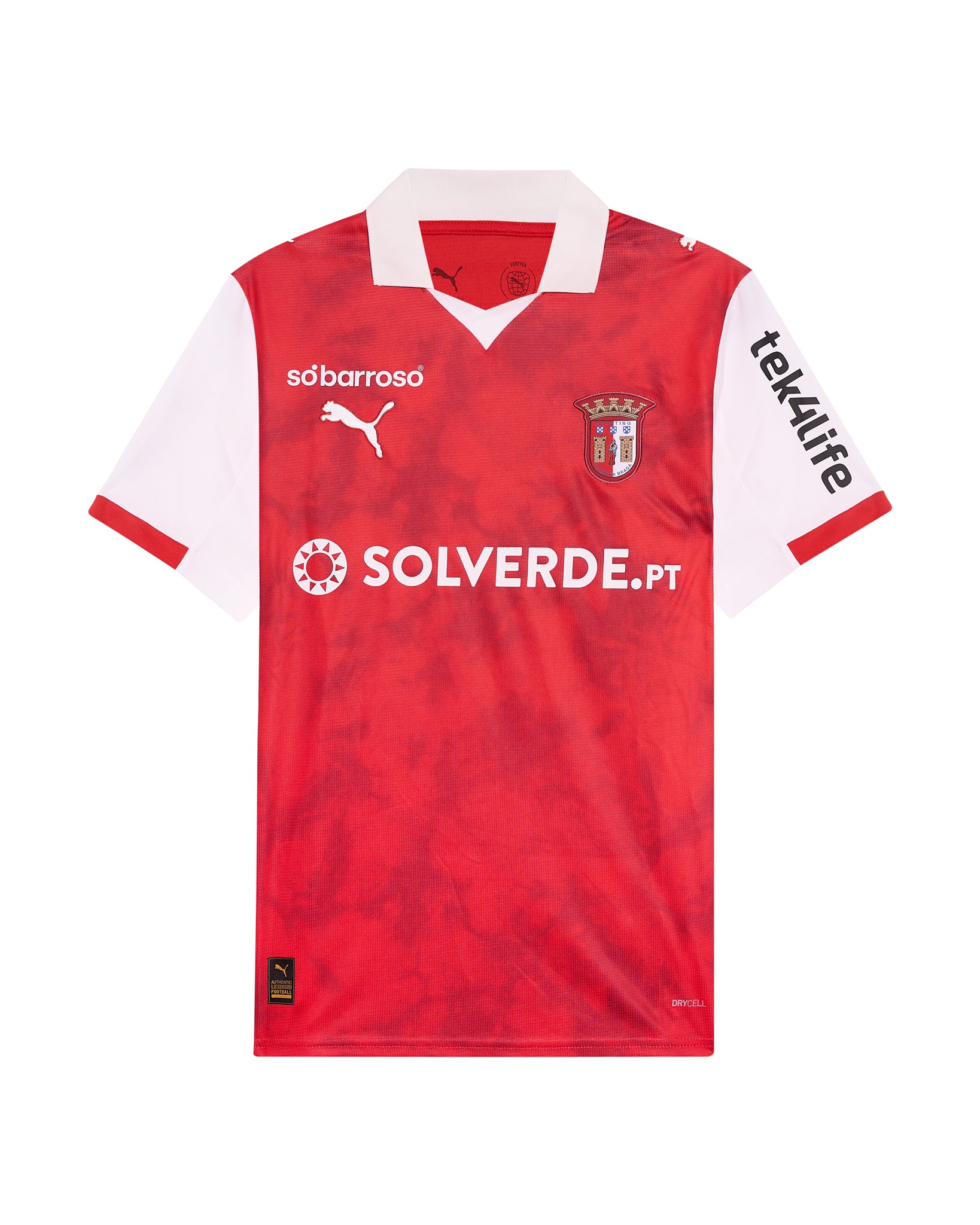 SC Braga 長袖シャツ レッド XL SC Braga Official Home Jersey 25/26 Adult Red – scbraga