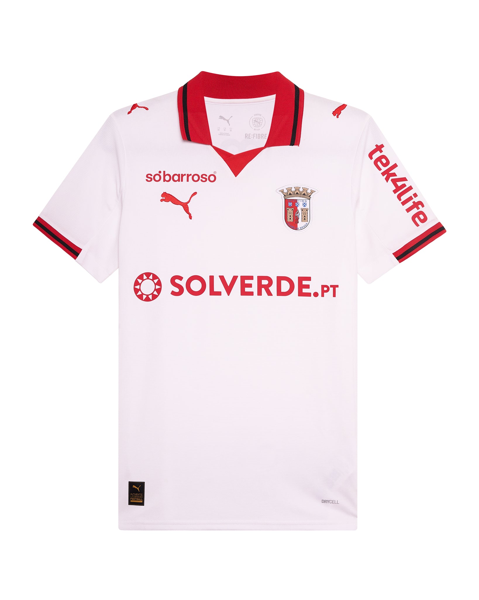 SC Braga Official Third Kit Jersey 25/26 Adult White