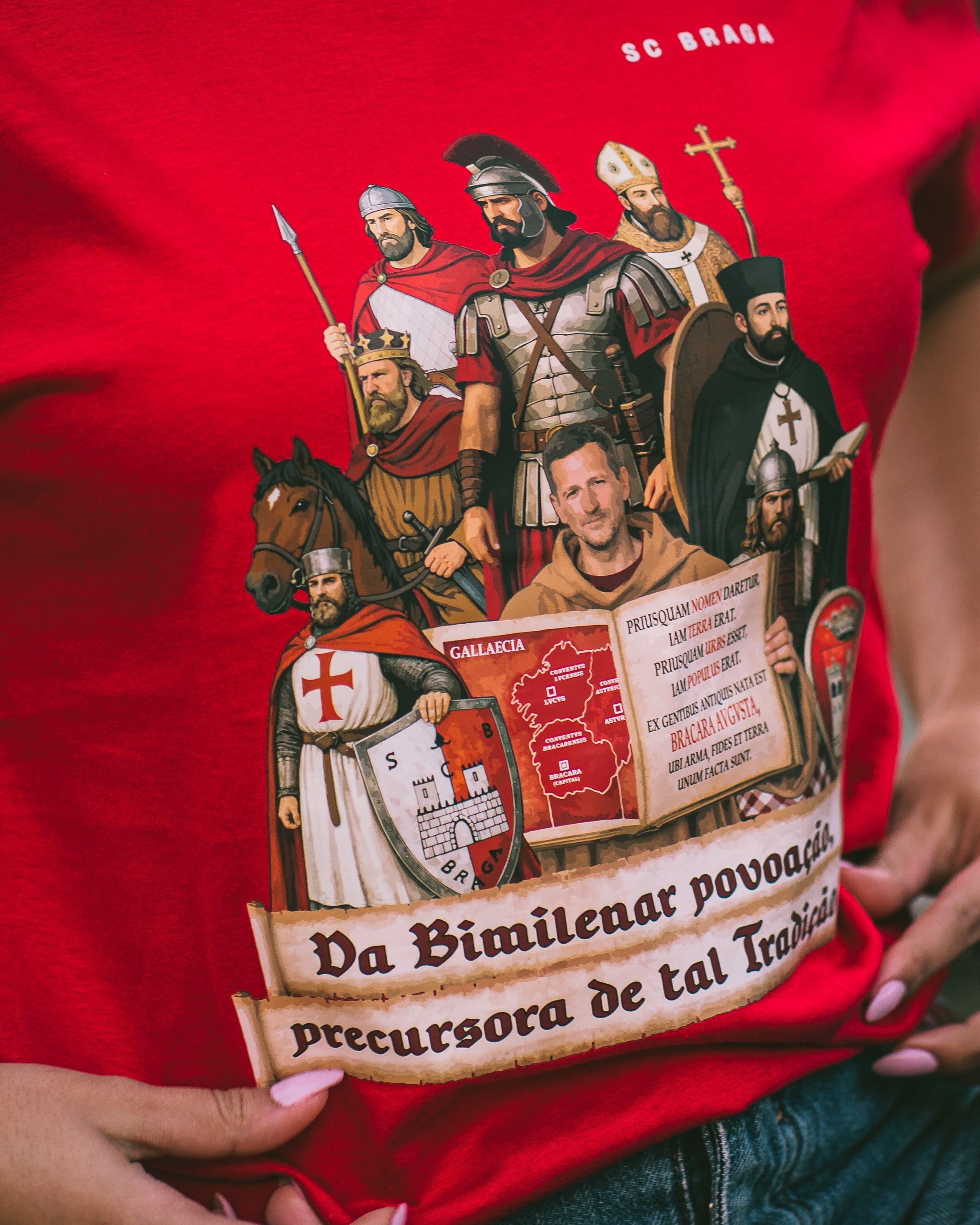 T-shirt SC Braga Tifo Frente Adulto Vermelha