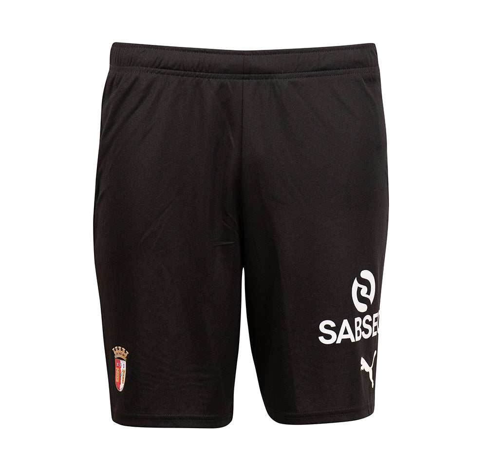Calções Oficial SC Braga Principal Guarda-Redes 25/26 Adulto Preto