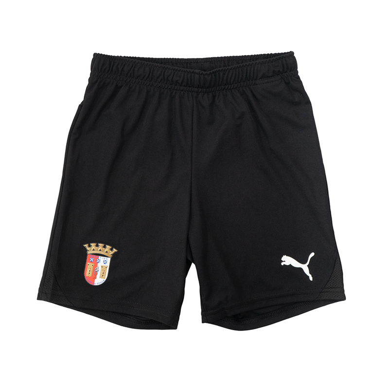Calções Oficial SC Braga Principal Guarda-Redes 25/26 Criança  Preto