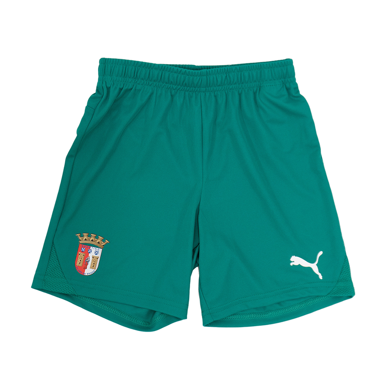 Calções Oficial SC Braga Alternativo Guarda-Redes 25/26 Criança  Verde