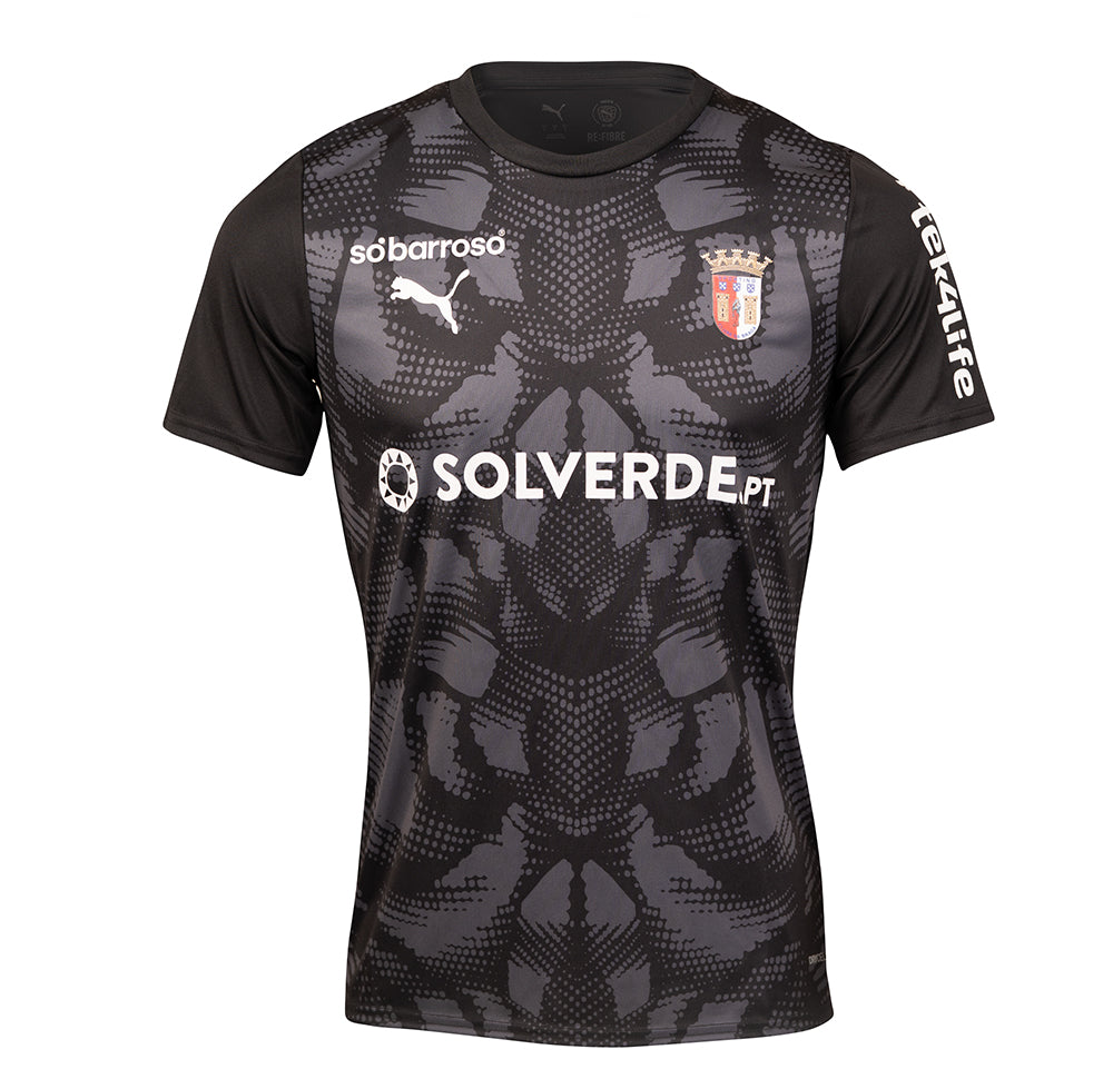 Official SC Braga Main Goalkeeper Jersey 25/26 Adult Black