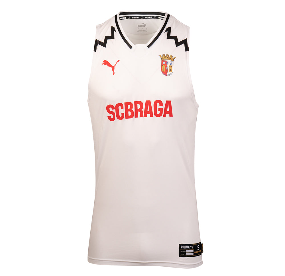 SC Braga Official Alternative Basketball Jersey 25/26 Adult White
