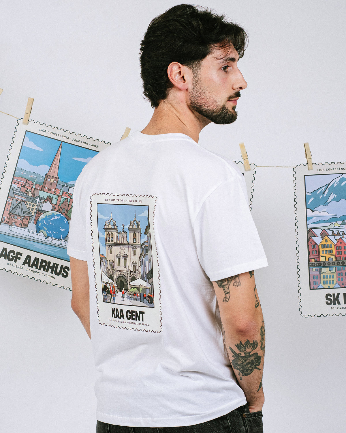 T-shirt SC Braga Europe Tour Branca