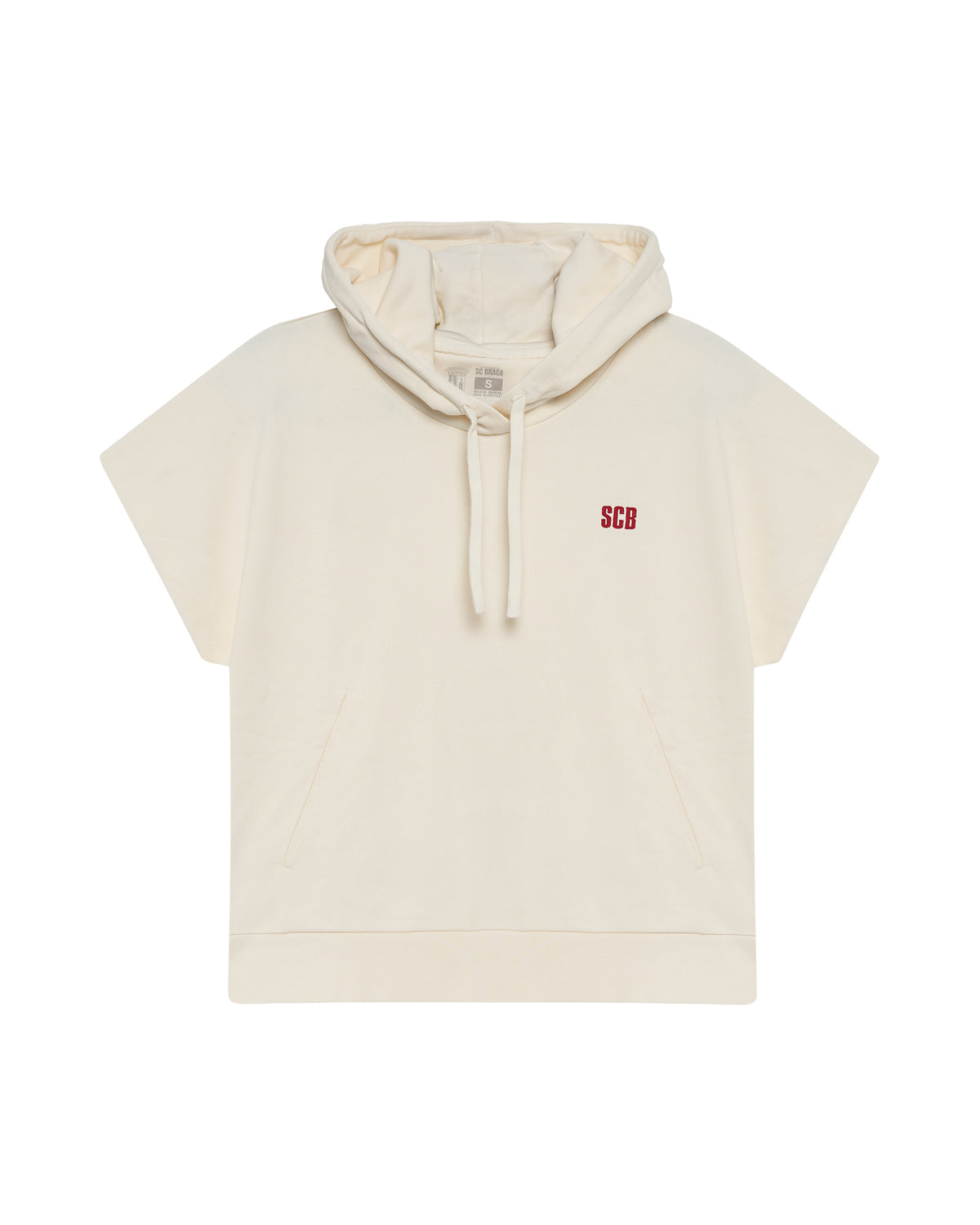 Hoodie SC Braga SCB Short Sleeve Women Beige