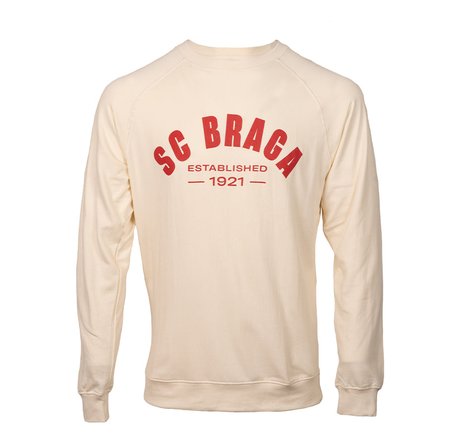 Sweat SC Braga Established Adulto Bege