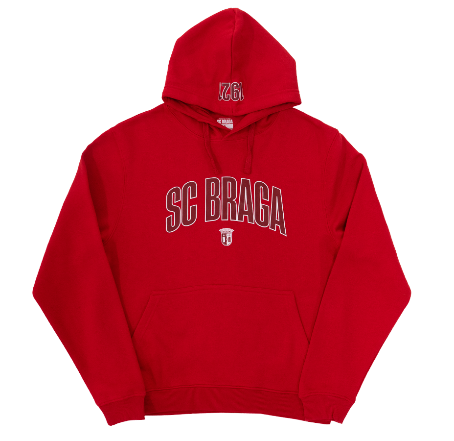 Hoodie SC Braga Adulto Vermelho