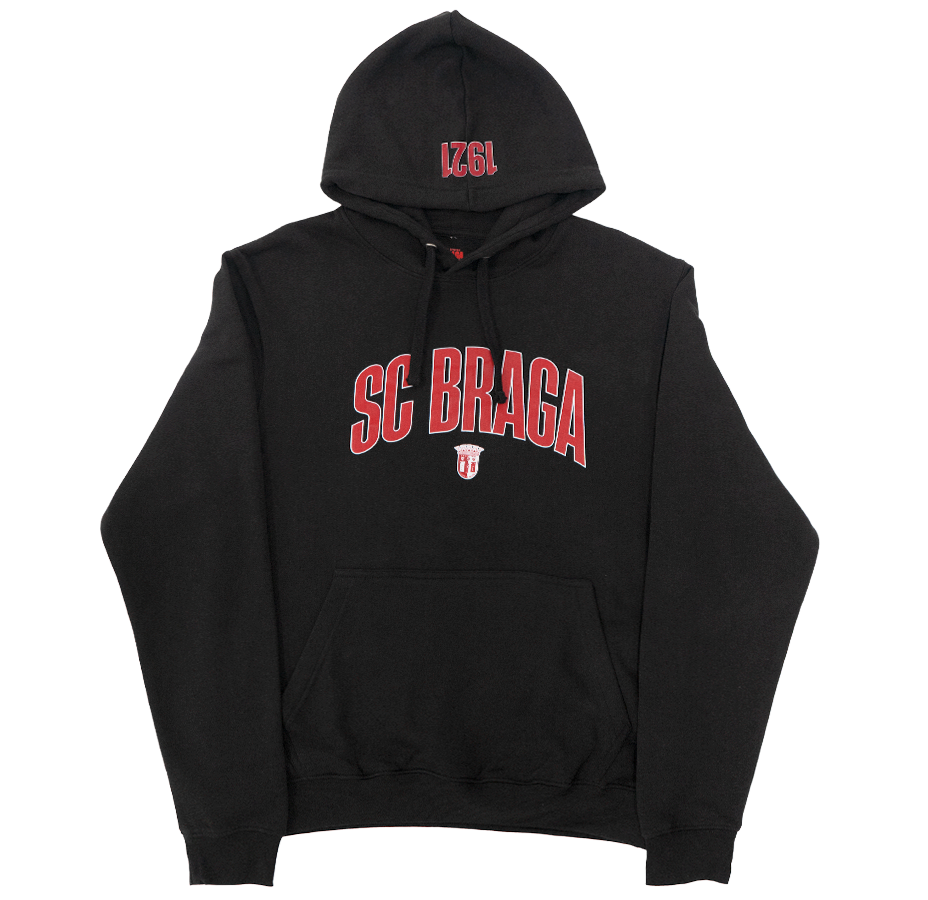 Hoodie SC Braga Adulto Preto