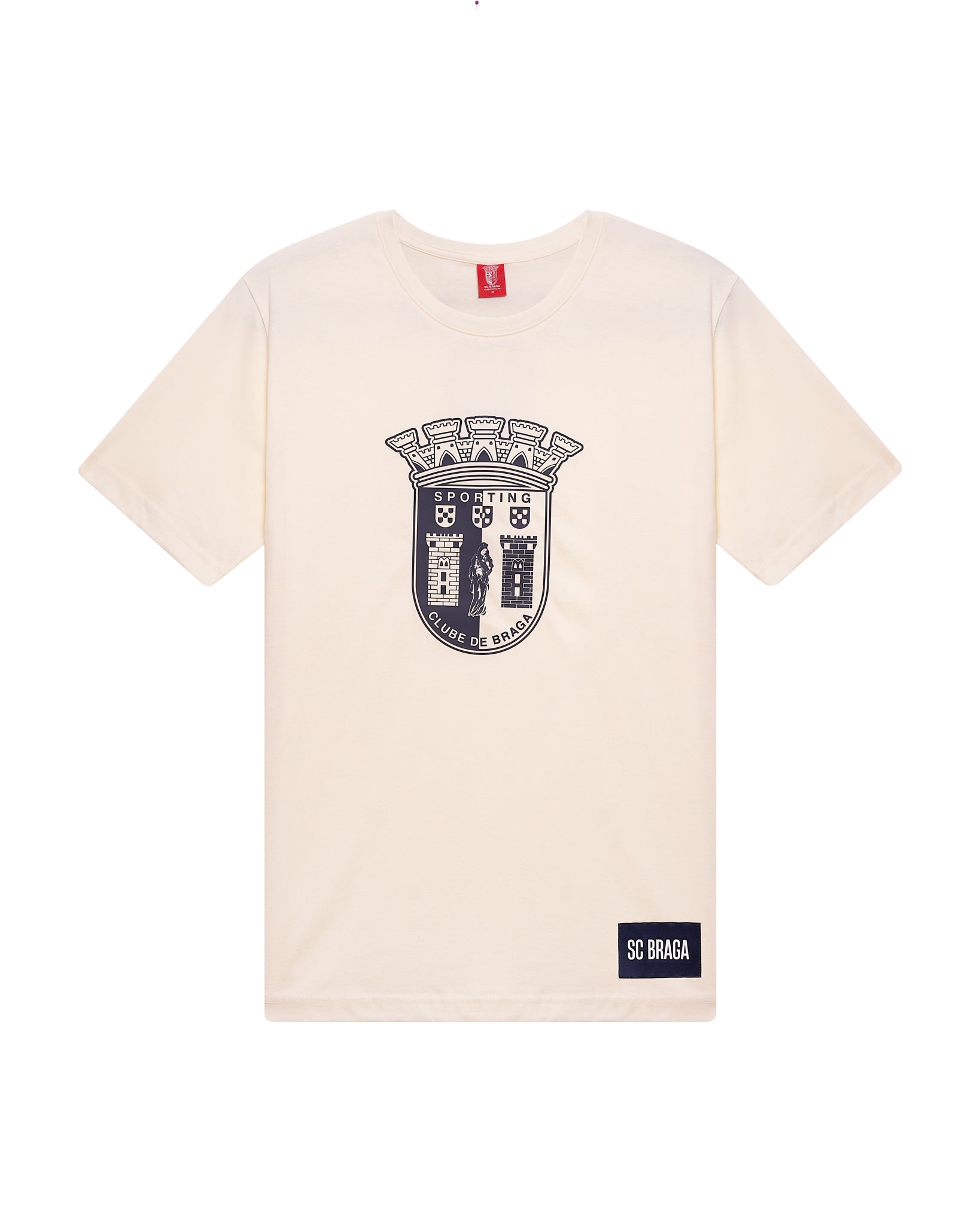 T-shirt SC Braga Emblema Adulto Bege