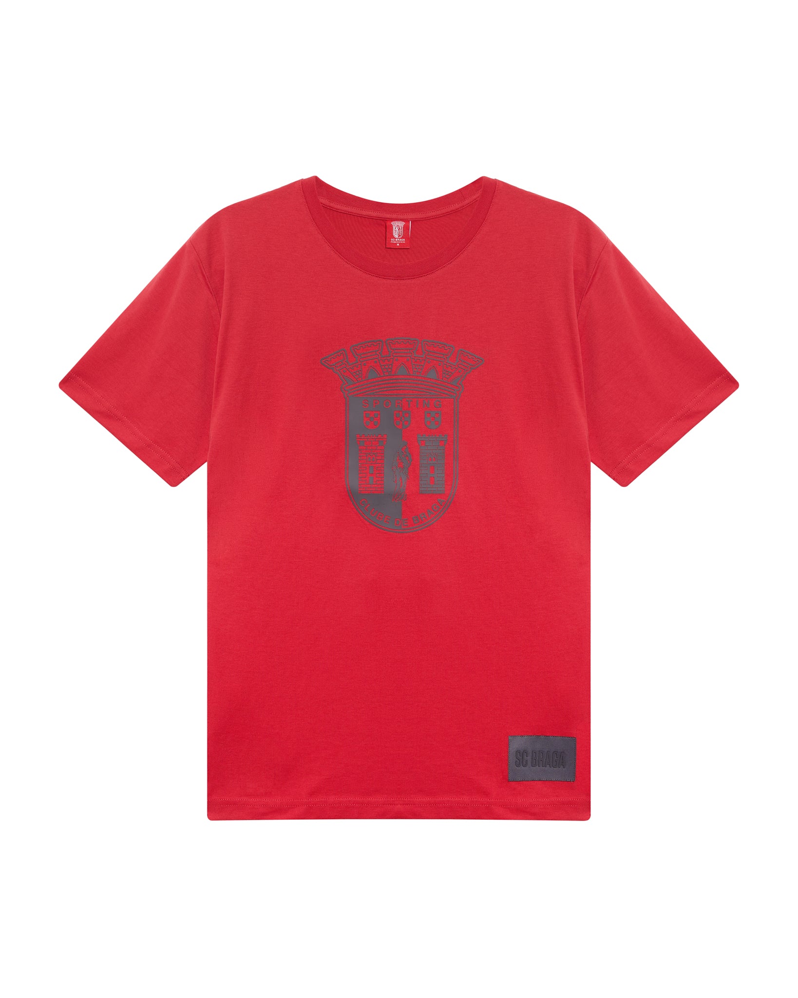 T-shirt SC Braga Emblema Cinzento Adulto Vermelha